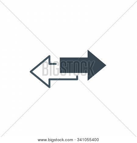 The Left And Right Arrows Icon. Arrows Symbol. Stock Vector Illustration Isolated On White Backgroun