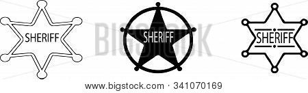 Sheriff Icon Isolated On White Background  Vector, West