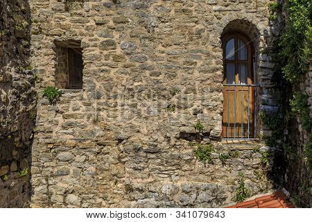 Picturesque Stone Walls Of The 15th Century Citadel In The Old Town In Budva Montenegro In The Balka