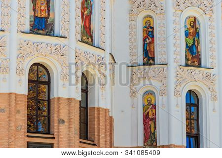 Close-up Of Dormition Cathedral Of The Kiev Pechersk Lavra (kiev Monastery Of The Caves) In Ukraine