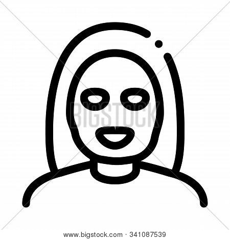 Woman Healthcare Mask Icon Vector. Outline Woman Healthcare Mask Sign. Isolated Contour Symbol Illus