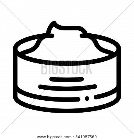 Protect Cream Container Icon Vector. Outline Protect Cream Container Sign. Isolated Contour Symbol I