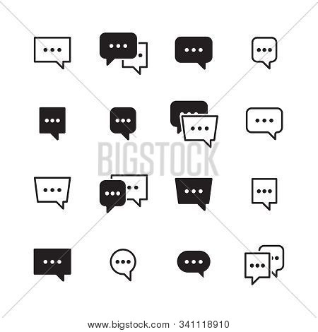 Dialog Bubbles. Talking Chatting Box Icons Vector Dialog Pictogram For Messengers. Box Dialog Talk, 