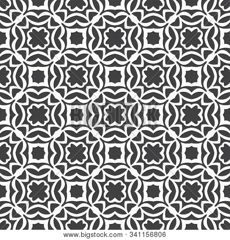 Seamless Geometric Vector Pattern. Abstract Pattern With Repeating Symmetric Shapes. Graphic Design 