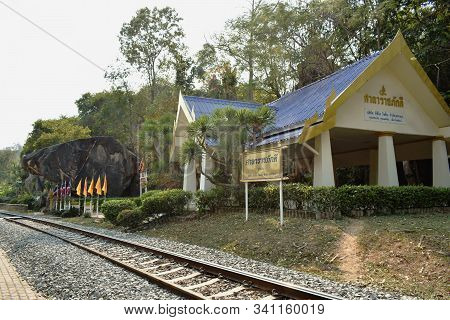 Saraburi Thailand December 23, 2019 : Pha Sadet Railway Station In 1896 King Chulalongkorn The Great
