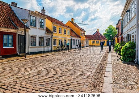 Colored Traditional Houses In Old Town Of Odense, Denmark