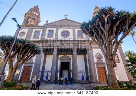 Cathedral Of San Cristobal De La Laguna Neogotico In Its Main And Neoclassical Corps In The Remedios