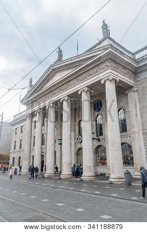 Dublin, Ireland - November 6, 2019: General Post Office.