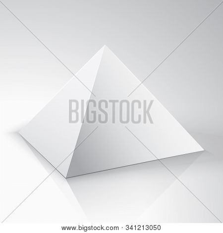 White 3d Pyramid On Vector & Photo (Free Trial) | Bigstock