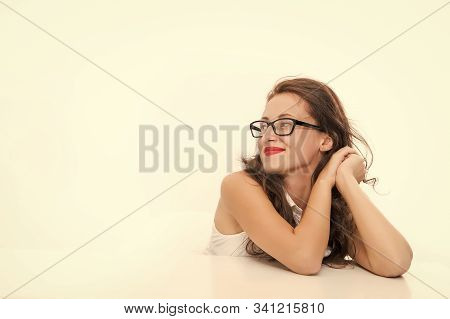 Business Coach. Smart Teacher Isolated On White. Student At Table. Businesswoman In Office. Business