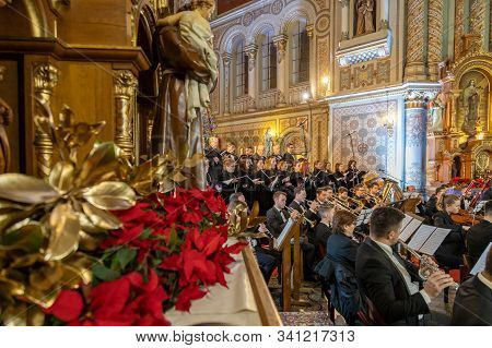 Timisoara, Romania - December 14, 2019: Inside The Millennium Church At The Public Concert For Chris