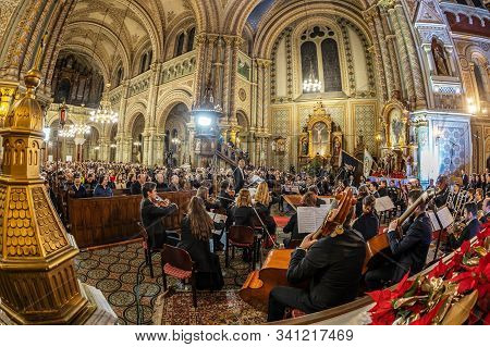 Timisoara, Romania - December 14, 2019: Inside The Millennium Church At The Public Concert For Chris