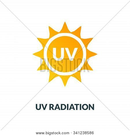Uv Radiation Sun Block Icon. Solar Ultraviolet Uv Radiation Logo