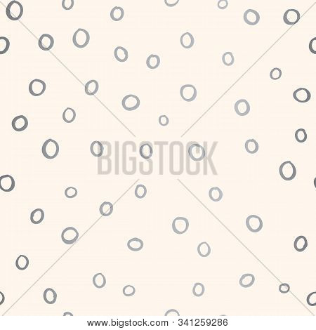Vector Sliver Gradient Hand Drawn Bubbles Seamless Pattern