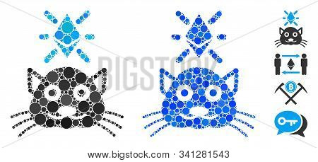 Crypto Kitty Composition Of Spheric Dots In Different Sizes And Color Tones, Based On Crypto Kitty I