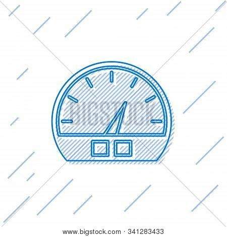 Blue Line Speedometer Vector & Photo (Free Trial) | Bigstock