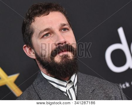 LOS ANGELES - NOV 03:  Shia LaBeouf arrives for the Hollywood Film Awards 2019 on November 03, 2019 in Beverly Hills, CA