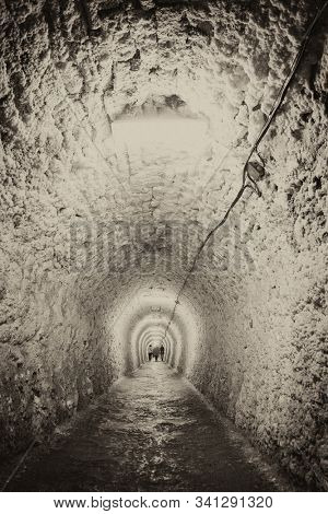   Inner view of Turda Salt Mine, wellknown landmark in Transylvania, Romania, Europe                             