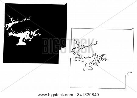 Cleburne County, Arkansas (u.s. County, United States Of America,usa, U.s., Us) Map Vector Illustrat