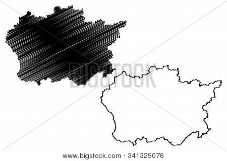 Alytus County (republic Of Lithuania, Counties Of Lithuania) Map Vector Illustration, Scribble Sketc