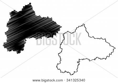Panevezys County (republic Of Lithuania, Counties Of Lithuania) Map Vector Illustration, Scribble Sk