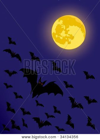 Halloween hátterek. denevérek sziluettje. vektor