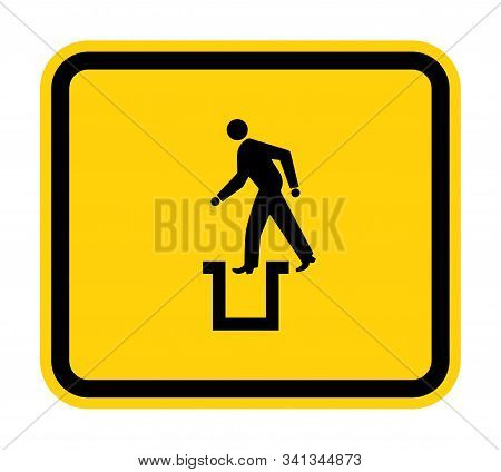 Beware Bottomless Pit Symbol Sign Isolate On White Background,vector Illustration Eps.10