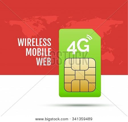 4g Sim Card World Prepaid Internet Gsm Phone Technology. Simcard Satellite Global Network