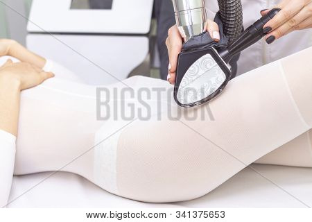 Lpg Girl Body Massage In Spa. The Girl Is Given A Hardware Massage, She Is Wearing A Special Jumpsui