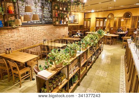 HONG KONG, CHINA - CIRCA JANUARY, 2019: interior shot of Le Pain Quotidien at Elements shopping mall.