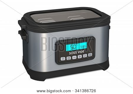 Sous Vide Machine, 3d Rendering Isolated On White Background