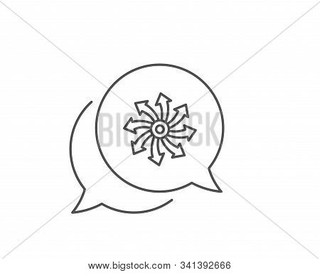Versatile Line Icon. Chat Bubble Design. Multifunction Sign. Outline Concept. Thin Line Versatile Ic