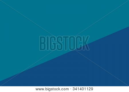 Two Color Background Classic Blue And Mosaic Blue Color. Concept Of Fashion Colors Trens Of Spring A