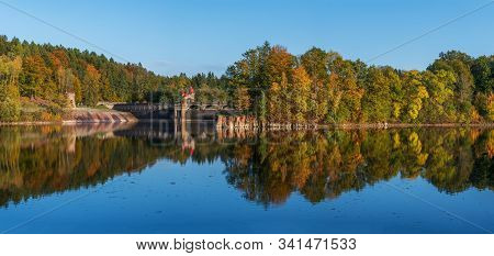 Autumn At The Dam Les Kralovstvi Near Dvur Kralove Nad Labem