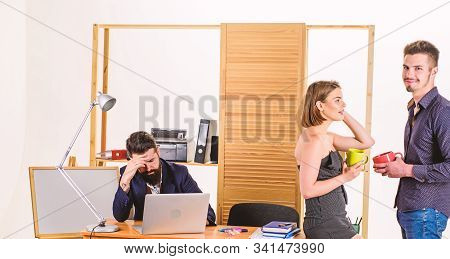 Flirting And Seduction. Flirting With Coworker Coffee Break. Woman Flirting With Coworker. Woman Att