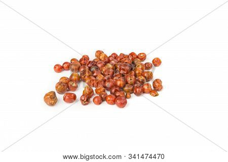 Handful Of Red Spicy Tiny Round Chile Tepin Peppers