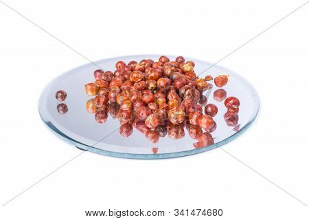 Handful Of Red Spicy Tiny Round Chile Tepin Peppers