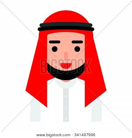 Muslim Avatar Vector Illustration, Muslim People Flat Icon