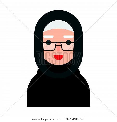 Muslim Avatar Vector Illustration, Muslim People Flat Icon