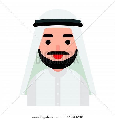 Muslim Avatar Vector Illustration, Muslim People Flat Icon