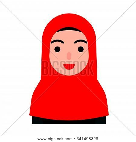 Muslim Avatar Vector Illustration, Muslim People Flat Icon