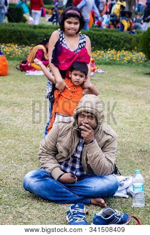 Mayapur, West Bengal, India - Dec 25, 2019. During The Christmas Holidays Hundreds Of Indian Pilgrim