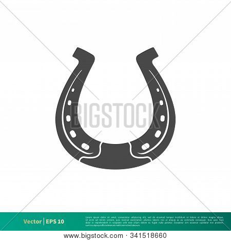 Horse Shoe Lucky Sign Icon Vector Logo Template Illustration Design. Vector Eps 10.