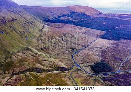 The Dramitic Mountains Surrounding The Gleniff Horseshoe Drive In County Sligo - Ireland