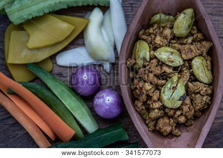 Thai Food,  Southern Thai Dry Curry With Ground Pork Khua Kling, Thai Dry Curry With Ground Pork Wit
