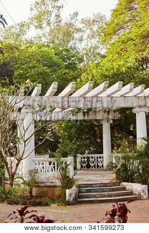 Panaji, Goa, India - December 15, 2019: Sights Of Panaji. Garcia De Orta Garden. Streets Of The Stat