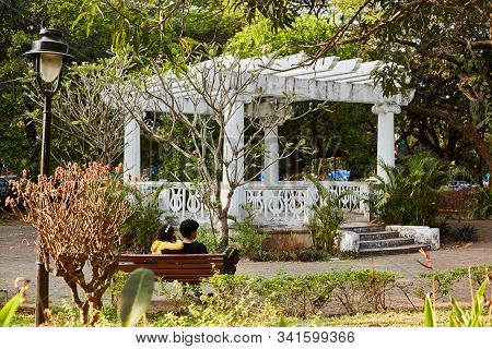 Panaji, Goa, India - December 15, 2019: Sights Of Panaji. Garcia De Orta Garden. Streets Of The Stat