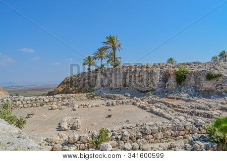Sacred Temple Area At Tel Megiddo National Park, World Heritage Site At Jezreel Valley, Israel
