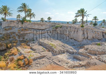 Sacred Temple Area At Tel Megiddo National Park, World Heritage Site At Jezreel Valley, Israel