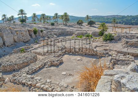 Sacred Temple Area At Tel Megiddo National Park, World Heritage Site At Jezreel Valley, Israel